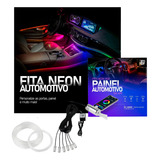 Fita De Led Efeitos Neon Carro Painel Porta 5m 6 Canhões Rgb