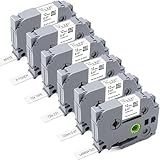 Fita De Substituição Para Brother P Touch Label Tape Work With Brother Label Maker Tape 12 Mm 0 47 Branco Laminado TZ 1 5 1 Cm Preto Sobre Branco TZe 231 Para PT H103w H110 D210 D220 D400 1180 1280