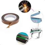 Fita De Teflon Adesiva Para Seladora Térmica 15mm X 10m Resistência E Antiaderência Para Máquinas Industriais Marca Lorben