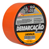 Fita Demarcação De Solo Pvc 48 Mm X 30 Metros   Laranja