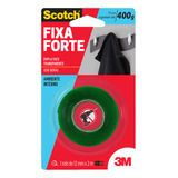 Fita Dupla Face 3m Scotch Fixa Forte 12mm X 2m Transparente