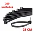 Fita Hellermann Abraçadeira Nylon 28cm X 4 8mm 200 Unidades Cor Preto