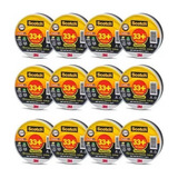 Fita Isolante 3m Scotch 33 20 Metros 3m Kit 12 Peças Cor Preto Liso
