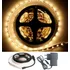 Fita Led Amarela 2835 Quente 5m 300 Led Dupla Face 12v Fonte Cor Da Luz Branco quente Ip20 110v 220v