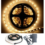 Fita Led Amarela 2835 Quente 5m 300 Led Dupla Face 12v Fonte Cor Da Luz Branco quente Ip20 110v 220v