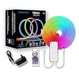 Fita Led Inteligente DreamColor Neon Novadigital CLW NEON RGBIC 6803 Efeito Neon Tuya E SmartLife   Rolo De 5 Metros   Compatível Com Alexa E Google Assistente