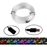 Fita Led Painel Carro Efeito Neon Rgb 5m Tuning 12v Muda Cor