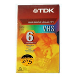 Fita Para Video Vhs 6 Horas De Gravação Premium Tdk T120rv 