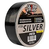 Fita Silver Tape Ar Condicionado Multiuso Vedação 50 Metros - Preta