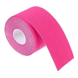 Fita Tape Bandagem Adesiva Funcional Flexível Ortopedia Cor Rosa