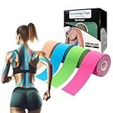 Fita Tape Bandagem Cinesiológicas Adesiva 5cm X 5m Suporte Funcional Fisioterapia Recuperação Muscular Evita Lesões   Cores Sortidas
