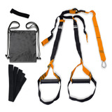 Fita Treinamento Suspenso Suspensão Tipo Trx kit Completo Cor Laranja