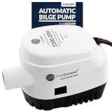 Five Oceans Bombas De Esgoto Automáticas De 1100 GPH   4164 LPH Para Barcos  12 Volts  Mangueira De Diâmetro Interno De 29 Mm  Fio De Calibre 18 De 104 Polegadas   FO4660