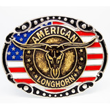 Fivela Bandeira Longhorn American