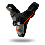 Fivela Com Adaptador Capacete Queixeira P  Gopro E Similares Cor Laranja Vibe Shoot Modelo Xtgp523
