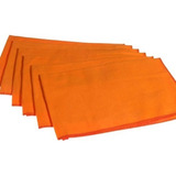Flanela Laranja 40x60 Para Limpeza Geral   12 Unidades