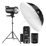 Flash Tocha Godox Sk400ii Sombrinha 180cm Com Capa   Tripé 220v