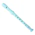 Flauta Longa Profissional Gravador Soprano Azul 8 Buracos