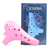 Flauta Ocarina Standard Legend Of Zelda Abs 12 Furos C Em Dó Cor Rosa