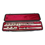 Flauta Transversal Yamaha 211 Nll Niquelada Semi Nova C Case