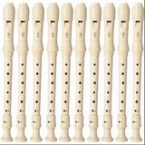 Flauta Yamaha Doce Soprano Germanica Yrs 23 G Kit 15 Flautas