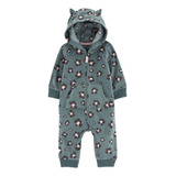 Fleece Com Capuz Verde Flores Carter s