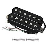 Fleor Captador De Guitarra Elétrica Humbucker Bridge Alnico 5 Preto