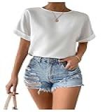 Floerns Blusa Feminina Casual
