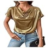Floerns Blusa Feminina Casual