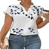 Floerns Blusa Feminina Listrada