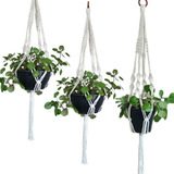 Floreira Suporte Em Macrame