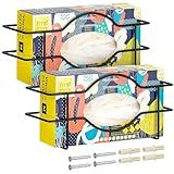 Fmp Brands Pacote Com 2 Porta-luvas Individuais Para Suporte De Parede, Porta-luvas Descartáveis, Organizador De Metal Durável Para Serviços De Alimentação, Laboratório, Escritório, Casa E Garagem