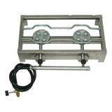 Fogão 2 Bocas Inox Alta Pressão P  Casa  Camping Caminhão 110v 220v
