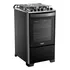Fogão 4 Bocas A Gás Preto Com Mesa De Inox Dako Magister Grill Bivolt 127/220v 