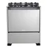 Fogão 5 Bocas Dako Magister Style Preto Com Frente Em Vidro Espelhado E Mesa De Vidro Bivolt 110v/220v