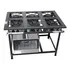 Fogão 6 Bocas Com Forno Industrial 70 Litros Baixa Pressão