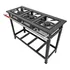 Fogao À Gás Industrial 3 Bocas Alta Pressão Cor Cinza escuro Metalfour