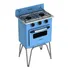Fogão A Gás Portátil 2 Bocas Com Forno Gemini Venax Azul