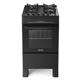 Fogão De Chão Itatiaia Electra Glass New A Gás elétrico Sem Tampa 4 Queimadores Preto Fosco 127v 220v Porta Com Visor Forno 48l