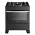 Fogão De Pé Atlas Atenas Glass 5 Queimadores A Gás Com Mesa De Vidro Preto 110v 220v