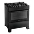 Fogão De Pé Atlas Mônaco Top Glass 5q A Gás/elétrico 5 Queimadores Preto 127v/220v Porta Com Visor 86.5l