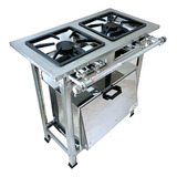 Fogao Industrial 2 Bocas Total Inox 30x30 Com Forno Itajobi Tipo De Conexão Gás Engarrafado Gás