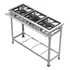 Fogão Industrial 3 Bocas Bp 2qs 1qd Total Inox Reforçado