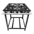 Fogão Industrial 4 Bocas Mista 2 Duplas E 2 Simples Baixa Pressão A Gás Profissional Reforçado Cozinha Gourmet