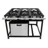 Fogão Industrial 6 B Alta Pressão 30x30 Cristal Aço C  Forno