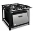 Fogão Industrial De Piso 4 Bocas C  Forno 30x30 Cristal Aço Cor Preto Tipo De Conexão Multigás Baixa Pressão