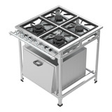 Fogão Industrial Inox 4 Bocas Baixa Pressãoreforçado C forno