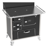 Fogão Lenha Gabinete Direito 85x89x67 Cm Preto Fa