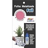 Folha Metalizada Foil Rosa 10 Unidades Corfix