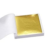 Folhas De Folha De Ouro 24 K Da Topmountaink, 100 Folhas De Folhas Douradas Para Decoraτπo De Pinturas De Trabalho De Arte Rotina, Artesanato De Arte, Decoraτπo De Unhas, Faτa VocΩ Mesmo